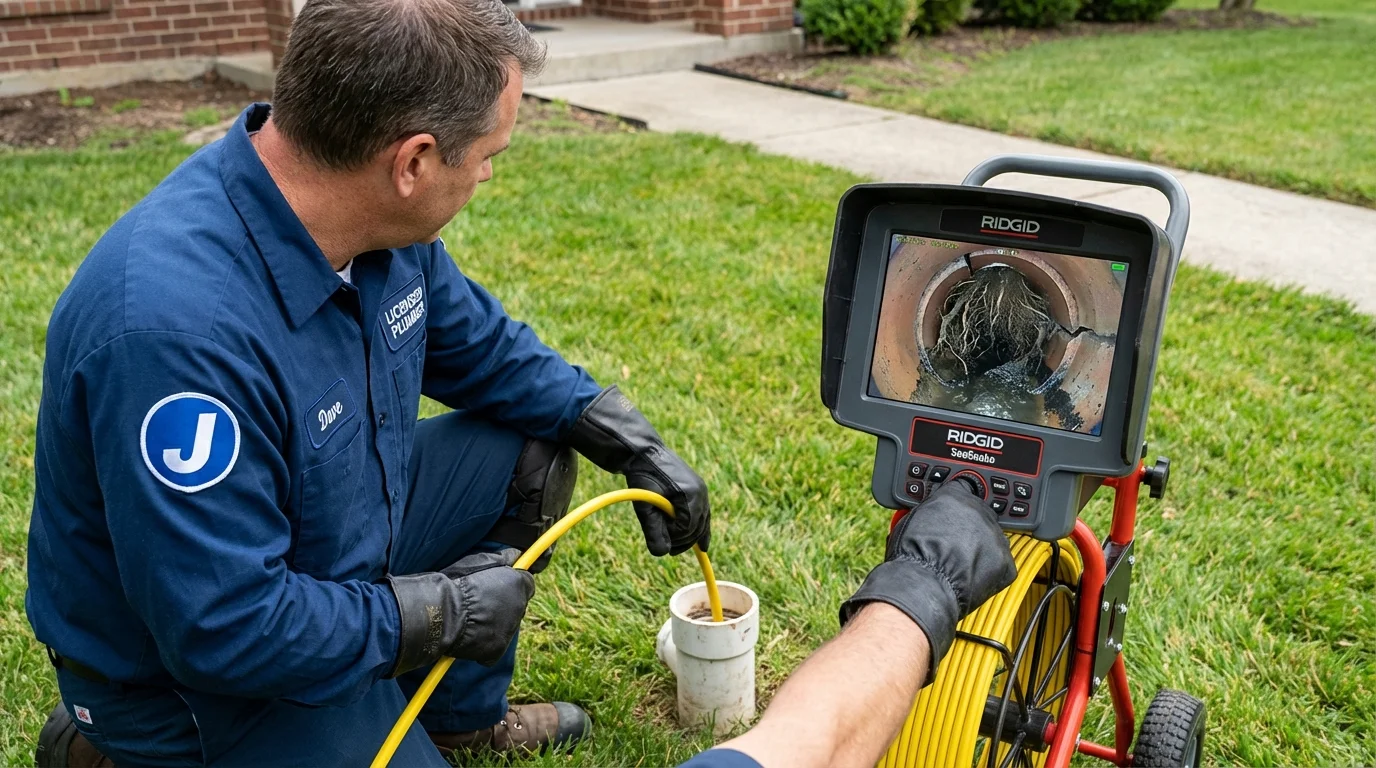 Sewer camera inspection being performed by Johns Plumbing LLC in Vega